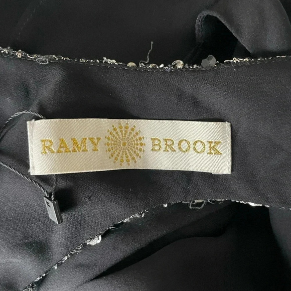 Ramy Brooke black silk sequin top - Picture 4 of 7
